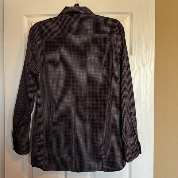 Fairlane men’s purple slim fit long sleeve button down shirt size medium short - Picture 6 of 7
